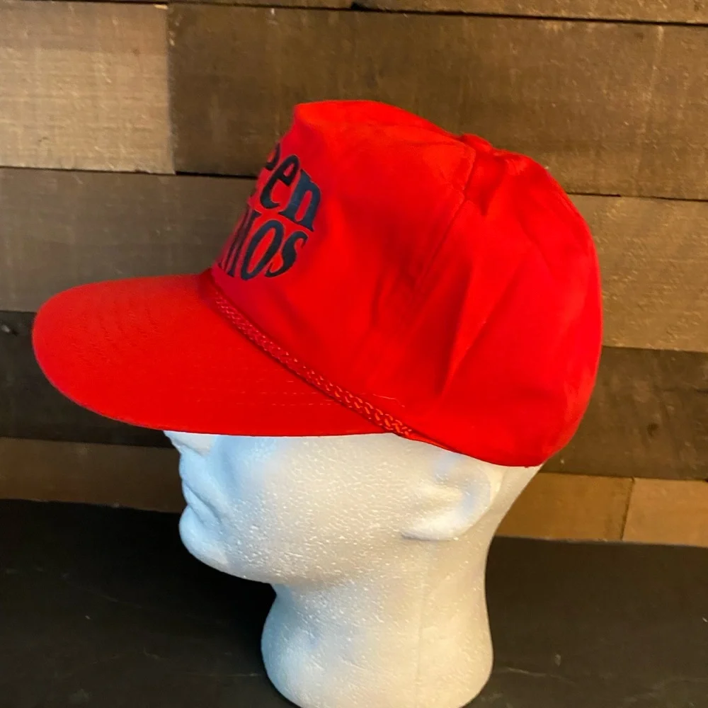 Green‎ Cosmos Vintage Red Trucker Hat No Problem Cap.